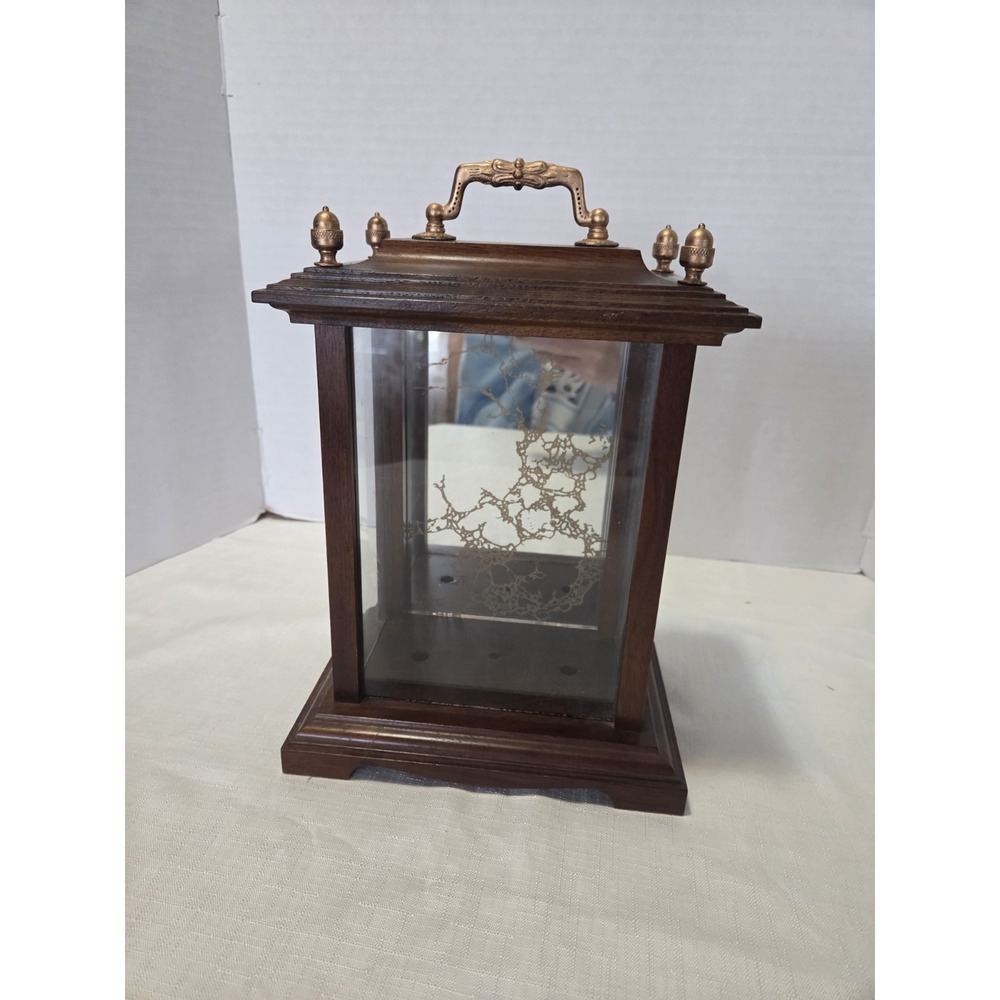 Vintage Wood and Glass Countertop Mercantile Display Case, Dark, Mystical, Vampy
